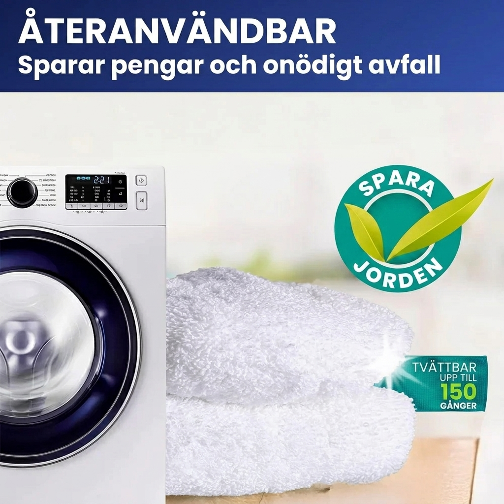 MOPPA - Återanvändbara Moppdukar